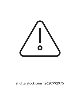 warning caution icon editable outline stroke vector eps