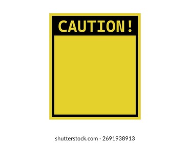 Etiqueta de advertencia o precaución sobre un fondo amarillo