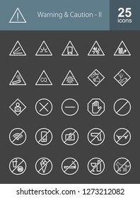 Warning & Caution Line Icons