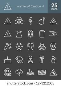 Warning & Caution Line Icons