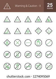 Warning & Caution Line Icons