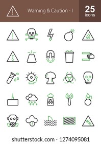 Warning & Caution Line Icons