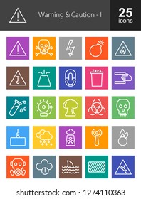 Warning & Caution Line Icons