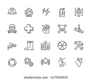 Warning, Caution, Safety, Industry, Factory, Office, Icons, Vector & Illustration
