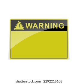 warning caution Sign board design vector, empty yellow symbol caution design, editable and printable hazard symbol sign, safety board, announcement about the warning, vector sticker