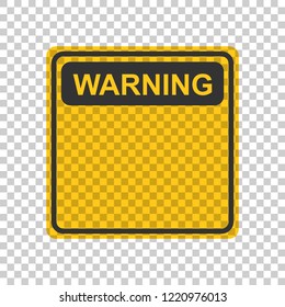 Warning, caution sign icon in flat style. Danger alarm vector illustration on isolated background. Alert risk business concept.