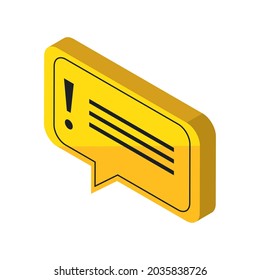 icono de signo de advertencia aislado