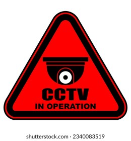 Warning, CCTV, sign and sticker vector