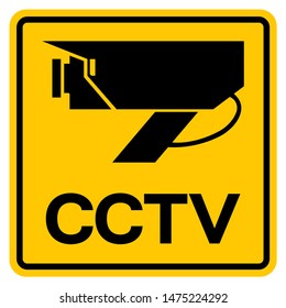 Warning CCTV Symbol Sign, Vector Illustration, Isolate On White Background Label .EPS10
