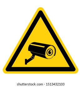 Warning CCTV Symbol Sign, Vector Illustration, Isolate On White Background Label .EPS10