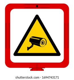 Warning CCTV Symbol Sign, Vector Illustration, Isolate On White Background Label .EPS10