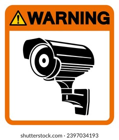 Warning CCTV Symbol Sign, Vector Illustration, Isolate On White Background Label .EPS10