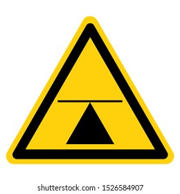 Warning Center Of Gravity Symbol Sign,Vector Illustration, Isolated On White Background Label. EPS10 