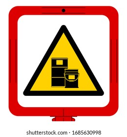 Warning Chemical Storage Area Symbol, Vector Illustration, Isolate On White Background Label. EPS10