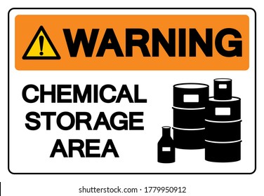 Warning Chemical Storage Area Symbol Sign, Vector Illustration, Isolate On White Background Label .EPS10