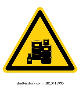 Warning Chemical Storage Area Symbol Sign, Vector Illustration, Isolate On White Background Label .EPS10