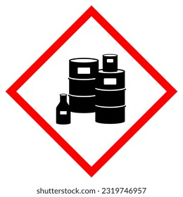 Warning Chemical Storage Area Symbol Sign, Vector Illustration, Isolate On White Background Label .EPS10