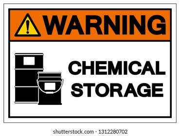 Warning Chemical Storage Symbol Sign, Vector Illustration, Isolate On White Background Label .EPS10