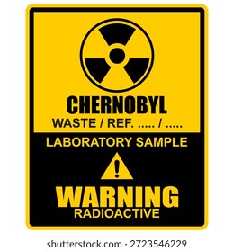 Alerta, Chernobyl, amostra laboratorial, vetor
