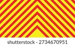 warning chevron red yellow background vector illustration