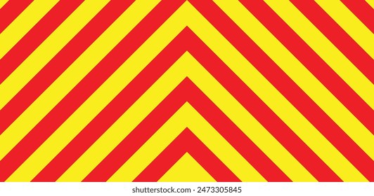 warning chevron red yellow background vector illustration