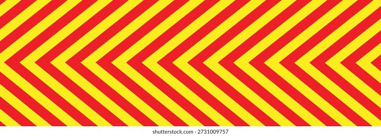 warning chevron red yellow background vector illustration