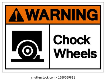 Warning Chock Wheels Symbol Sign, Vector Illustration, Isolate On White Background Label. EPS10   svg