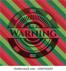 Warning christmas emblem.