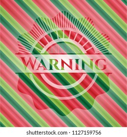 Warning christmas style emblem.