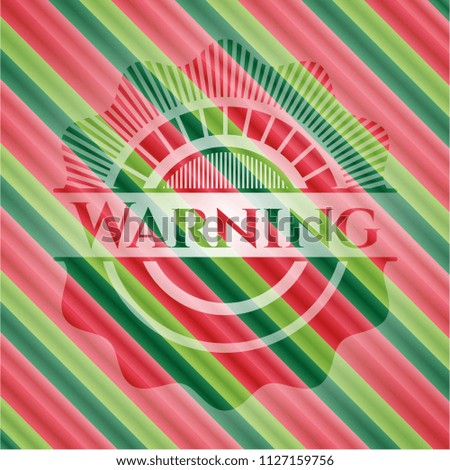 Warning christmas style emblem.