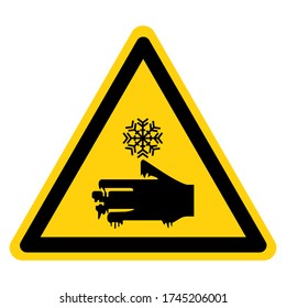 Warnung bei kalten Burns Gefahrensymbol, Vector Illustration, Isolate auf weißem Hintergrund Label .EPS10