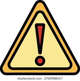 Warning Color Icon Symbol Illustration in Modern Flat Vector Design for Safety and Attention Signs
