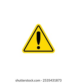 Warning colored vector icon on white background. Stock vector EPS10