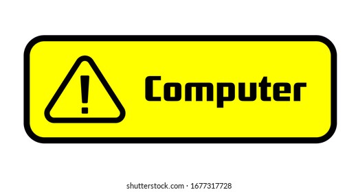 Warning Computer Power Socket Warning Labels