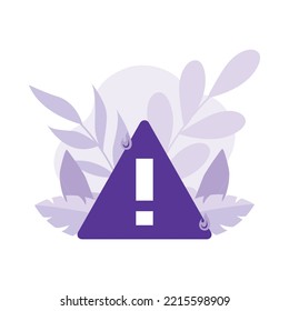 Warning concept flat vector illustration