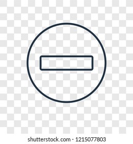 Warning concept vector linear icon isolated on transparent background, Warning concept transparency concept in outline style