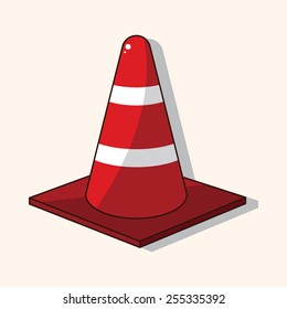 Warning cones theme elements