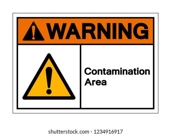 Warning Contamination Area Symbol Sign ,Vector Illustration, Isolate On White Background Label .EPS10