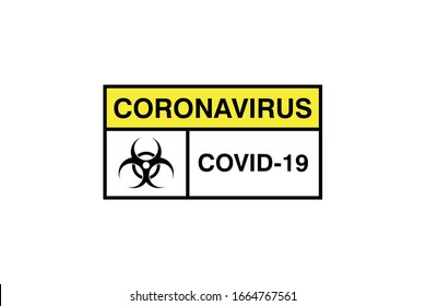 Warning corona virus sign on banner, Corona virus danger and public health risk disease and flu outbreak. Pandemic medical concept with dangerous cells.Vector illustration