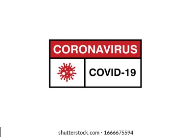 Warning corona virus sign on banner, Corona virus danger and public health risk disease and flu outbreak. Pandemic medical concept with dangerous cells.Vector illustration