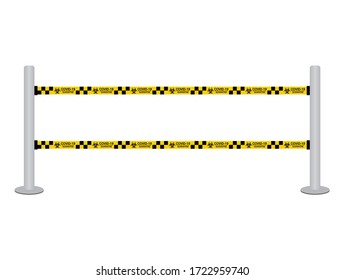 Warning coronavirus Covid-19 Dangerous Places. Do not enter.