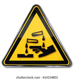 Warning corrosive substances