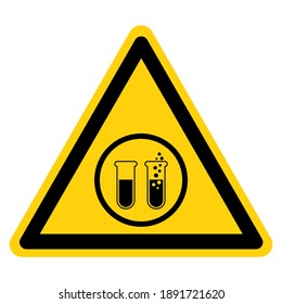 Warning COVID-19 Testing Here Symbol Sign, Vector Illustration, Isolate On White Background Label. EPS10