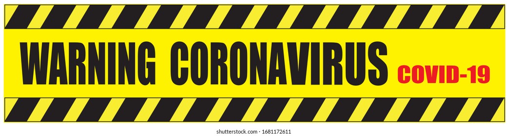 WARNING COVID-19,Coronavirus in China. Novel coronavirus (2019-nCoV), people in white medical face mask. Concept of coronavirus quarantine vector illustration.Lockdown.