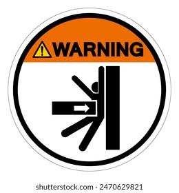 Warning Crush Body Hazard Symbol Sign, Vector Illustration, Isolate On White Background Label .EPS10
