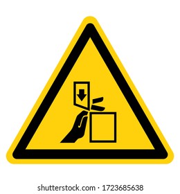 Warning Crush and Cutting Of Finger Hazard Symbol Sign ,Vector Illustration, Isolate On White Background Label. EPS10