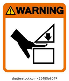 Warning Crush Of Finger Hazard Symbol Sign, Vector Illustration, Isolate On White Background Label.EPS10