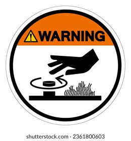 Señal De Símbolos De Peligro De Roración Caliente, Ilustración Vectorial, Aislar En La Etiqueta De Fondo Blanco .EPS10
