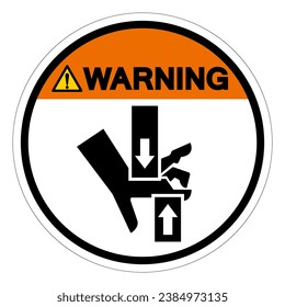 Warning Crush Hand Top BottomSymbol Sign, Vector Illustration, Isolate On White Background Label .EPS10