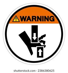 Warning Crush Hand Top BottomSymbol Sign, Vector Illustration, Isolate On White Background Label .EPS10